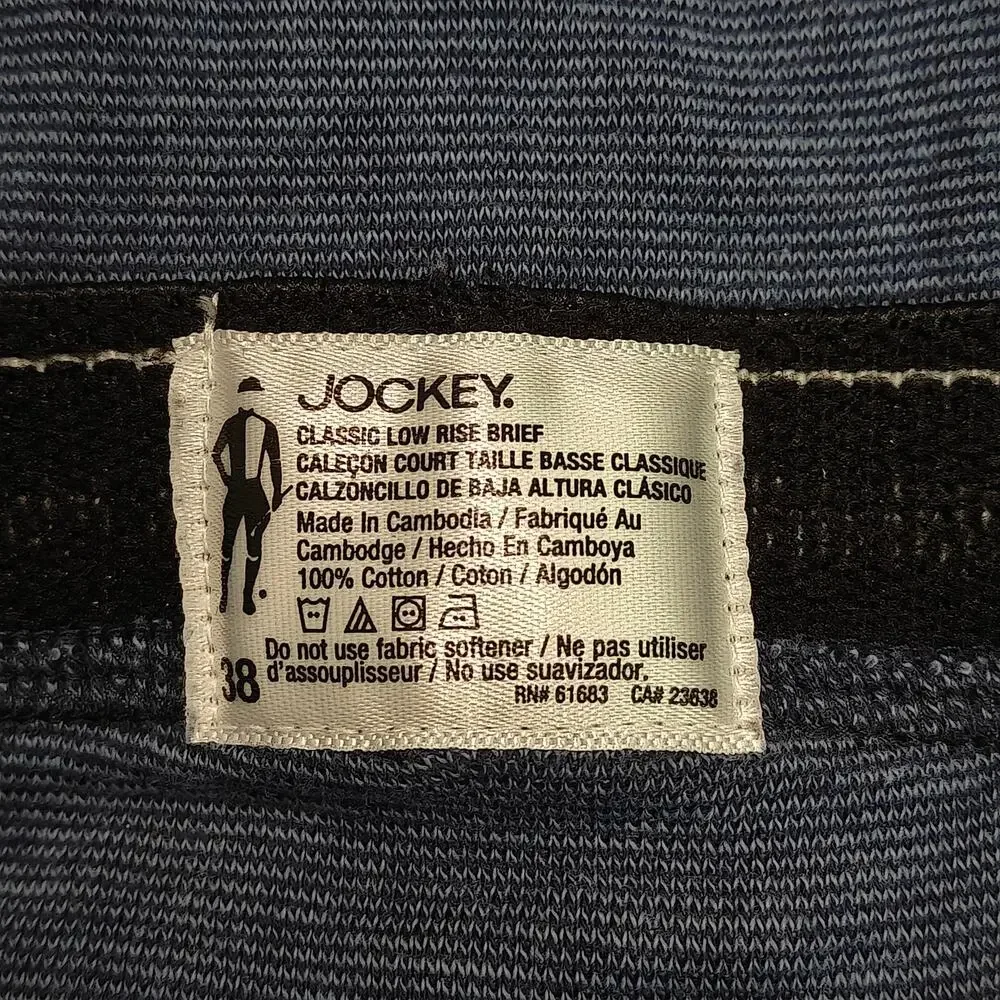 Vintage Jockey Classic Lo- Rise Brief Blue Mens 38